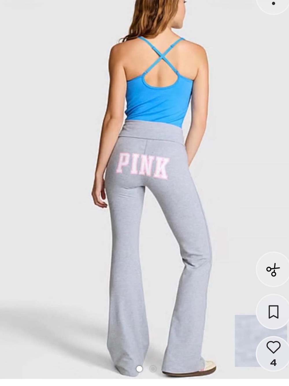Victoria’s Secret PINK Foldover waist flare leg lounge pants. Sz XL. Comfort. - Picture 1 of 10